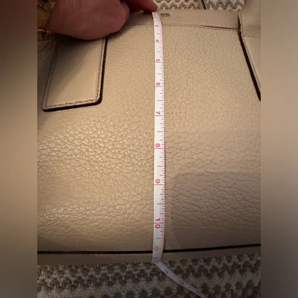 Kate Spade beige nude cream Leather Southport Avenue Lydia Satchel Purse Bag - Picture 12 of 16